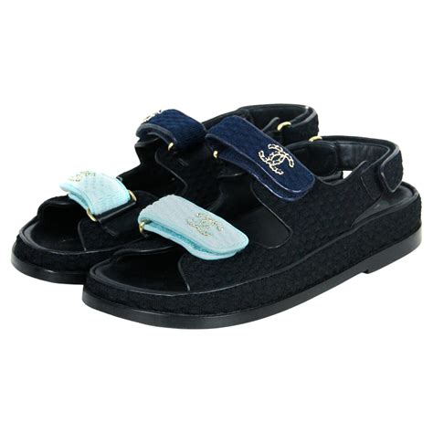 chanel blue rope sandals|chanel's dad sandals.